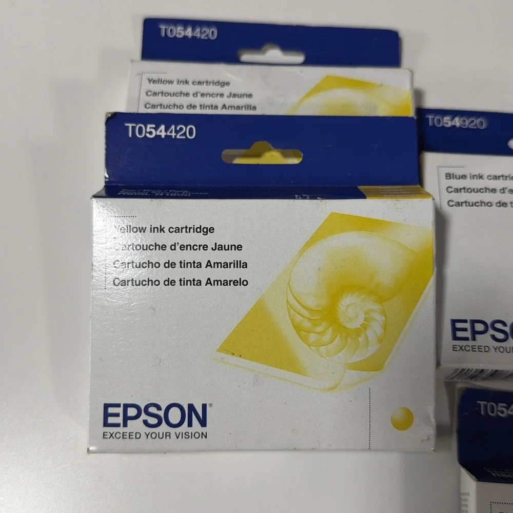 6 Epson R800 R1800 Print Ink T054920 T054120 T054720 T054420 OEM Stylus Photo